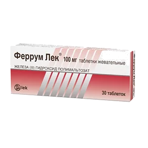 Феррум Лек таб жев 100мг N30