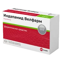 Индапамид Велфарм таб п.п.о. 2,5мг N50