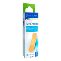 Лейкопластырь ECOPLAST Набор EcoCotton мед ткан хлопок 72 х 19мм N10