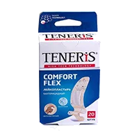 Лейкопластырь бактерицидный TENERiS Набор Comfort Flex полимерн осн эласт ионы серебра 76х19мм N20