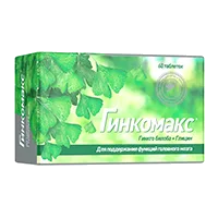Гинкомакс Гинкго билоба+Глицин BiO Terra таблетки 200мг N60