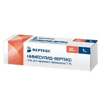 Нимесулид-ВЕРТЕКС гель д/наружн пр 1% 20г N1