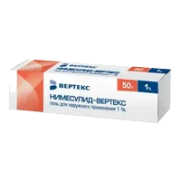 Нимесулид-ВЕРТЕКС гель д/наружн пр 1% 50г N1