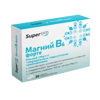 SuperUM Магний B6 Форте таблетки 824мг N30
