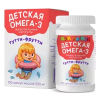 ДЕТСКАЯ ОМЕГА-3 Кук ля Кук тутти-фрутти капсулы жев 500мг N100