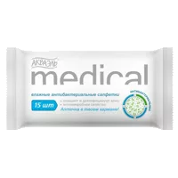 Салфетки влажные AQUAELLE medical Антибактериальные N15