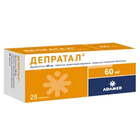 Депратал таб кишечнораств п.п.о. 60мг N28