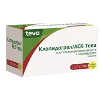 Клопидогрел/АСК-Тева таб 100мг 75мг N100