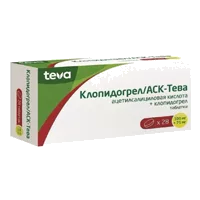 Клопидогрел/АСК-Тева таб 100мг 75мг N28
