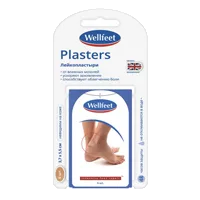 Лейкопластырь Wellfeet гидроколлоидный влажные мозоли 3,7х5,5см N6