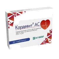 Кардевит АС таб п.п.о. 75мг 15,2мг N30