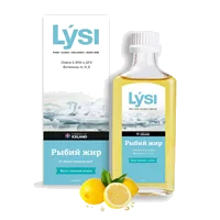 LYSI Омега-3 рыбий жир со вкусом лимона-мяты 240мл N1