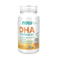 NOW ДГК 100 Омега-3 для детей Kids DHA 100 Chewables капсулы 893мг N60