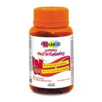 PEDIAKID Gommes MULTIVITAMINES Cherry et Orange Пастилки Мультивитамин со вкусом вишни или апельсина 2,3г N60
