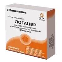 ЛОГАЦЕР р-р д/инф и в/м вв 25% 4мл N10