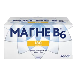 Магне B6 таб п/о 48мг 5мг N180
