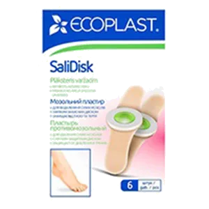 Лейкопластырь ECOPLAST Набор SaliDisk противомозольный 72 х 19мм N6