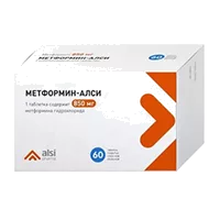 Метформин-АЛСИ таб п.п.о. 850мг N60