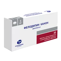 Фелодипин Канон таб пролонг высв п.п.о. 5мг N30