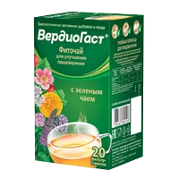 ВердиоГаст Фиточай для улучшения пищеварения с зеленым чаем 1,5г N20