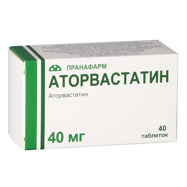 Аторвастатин таб п.п.о. 40мг N40