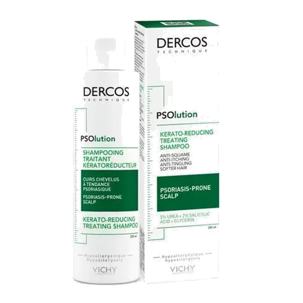 VICHY Шампунь Dercos PSOlution кераторегулирующий для кожи головы склонной к псориазу 200мл