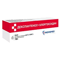 Декспантенол + Хлоргексидин 5,25% + 0,802% крем д/наружн пр 100г N1