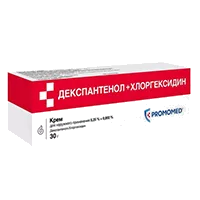 Декспантенол + Хлоргексидин 5,25% + 0,802% крем д/наружн пр 30г N1