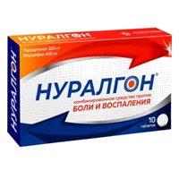 Нуралгон таб п.п.о. 400мг 325мг N10