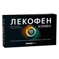 Лекофен Комбо таб п.п.о. 200мг 500мг N10
