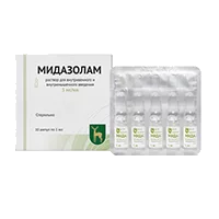 Мидазолам р-р для в/в и в/м вв 0,5% 1мл N10
