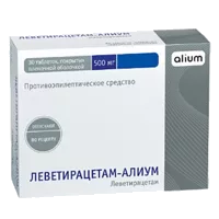 Леветирацетам-АЛИУМ таб п.п.о. 500мг N30