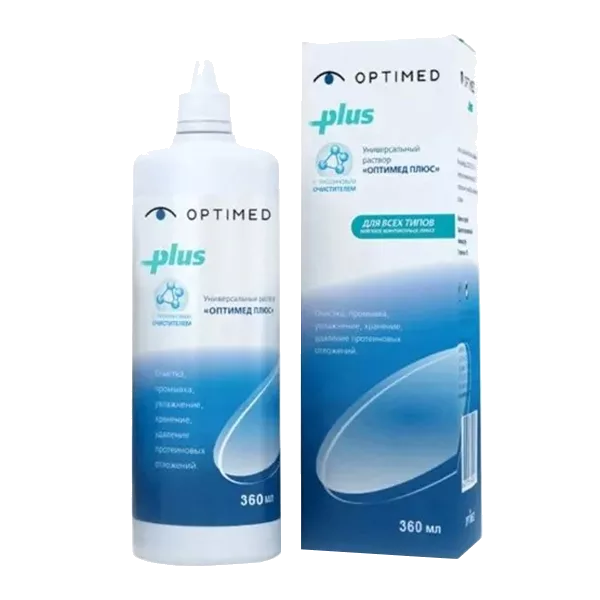 Optimed plus Универсальный раствор для всех типов мягких контактных линз 360мл N1