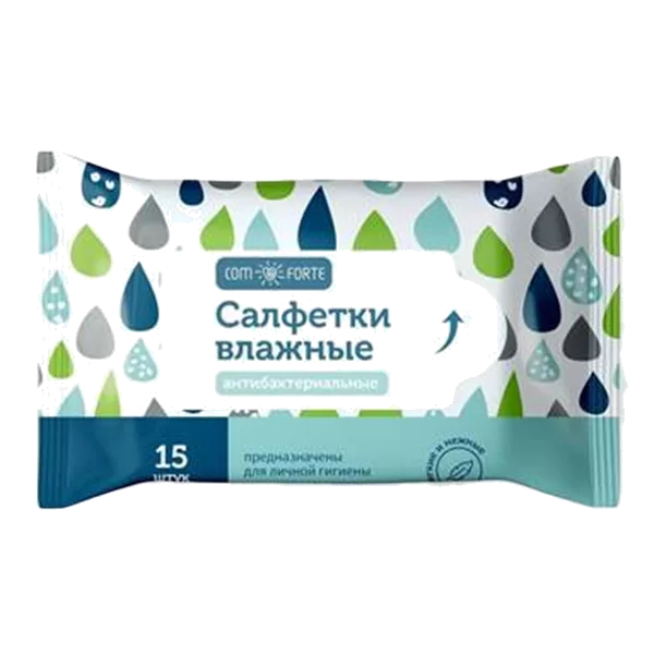 Салфетки влажные COMFORTE Антибактериальные N15