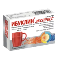 Ибуклин Экспресс пор д/р-ра д/внут пр 400мг 325мг 5г N6