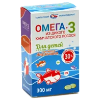 SALMONICA ОМЕГА-3 из дикого камчатского лосося Для детей капсулы с ароматом Малины 300мг N84