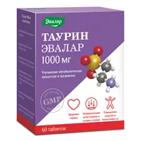 Таурин 1000 мг ЭВАЛАР таблетки 1,3г N60