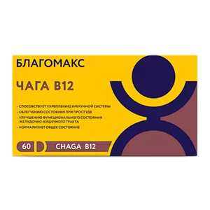 БЛАГОМАКС Чага В12 капсулы 0,48г N60