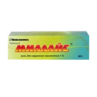 Миалайс гель д/наружн пр 1% 20г N1