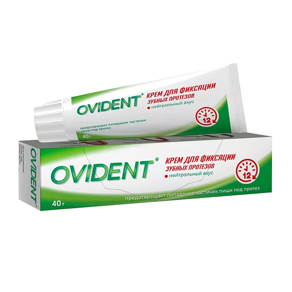 Крем для фиксации зубных протезов OVIDENT нейтральный вкус 40г