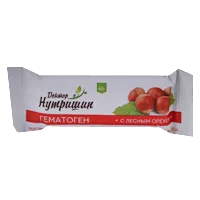 Гематоген Доктор Нутришин с лесным орехом плитка 40г N1