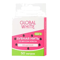 Зубная нить GLOBAL WHITE со вкусом арбуза 50м