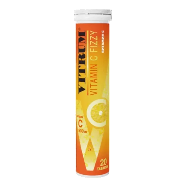 ВИТРУМ Витамин C Шипучий VITRUM Vitamin C Fizzy таблетки 3,8г N20