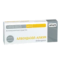 АЛБЕНДАЗОЛ-АЛИУМ таб п.п.о. 400мг N3