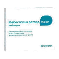 Мебеспалин ретард таб пролонг высв п.п.о. 200мг N30