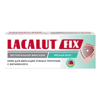 Крем для фиксации зубных протезов Lacalut FIX экстра сильный мятный 20г