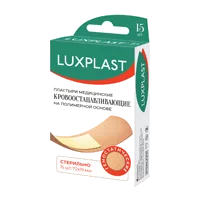 Лейкопластырь LUXPLAST Набор КРОВООСТАНАВЛИВАЮЩИЙ полимерн осн цв телесный 19х72мм N15