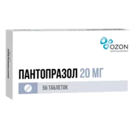 Пантопразол таб кишечнораств п/о 20мг N56
