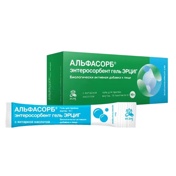 АЛЬФАСОРБ Энтеросорбент гель Erzig д/внут пр 10г N18