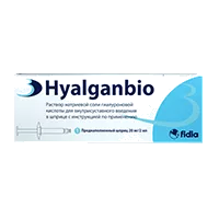 Hyalganbio Раствор натриевой соли гиалуроновой кислоты р-р для в/суст вв 20мг/2мл 2мл N1